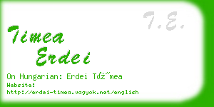 timea erdei business card